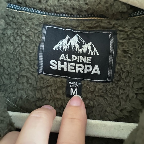 Alpine Sherpa Womens Size Medium Dark Green Half Zip Soft Fleece Jacket - Picture 3 of 9